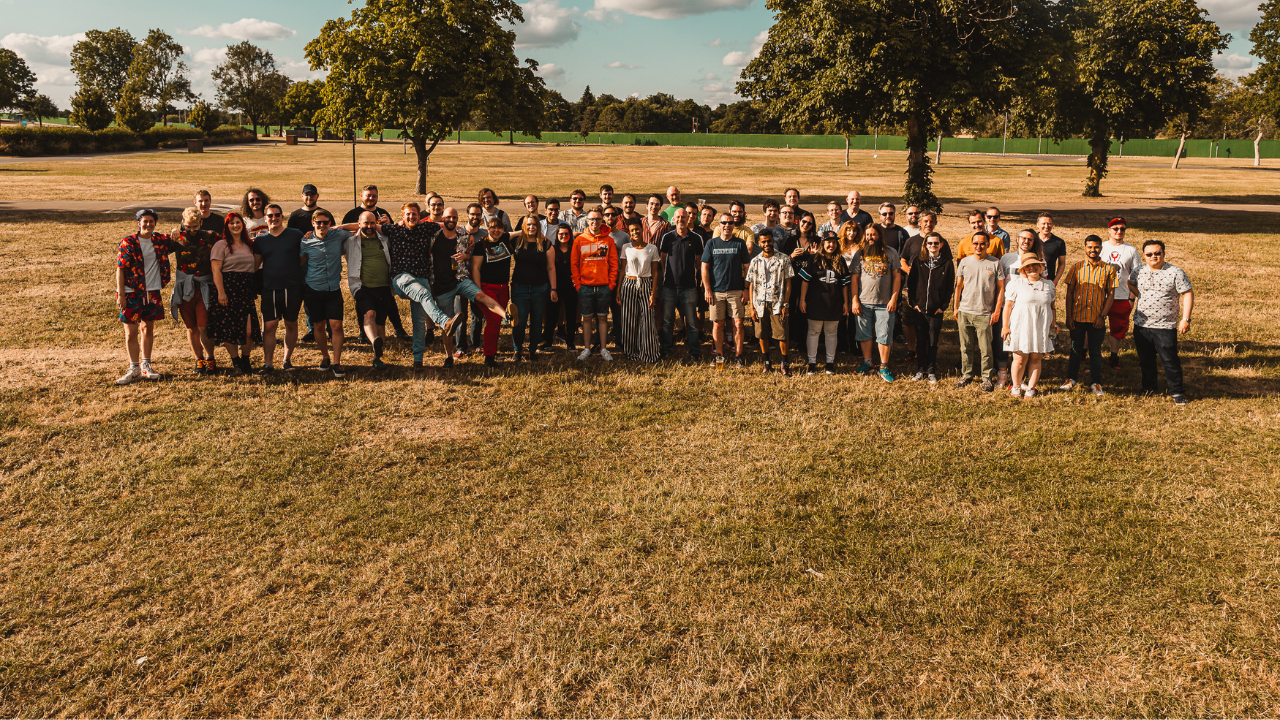 The Lab42 team gathered for a group photo